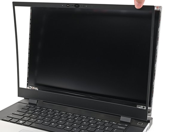 Align the bezel over the perimeter of the display and let the magnets pull the bezel into place.