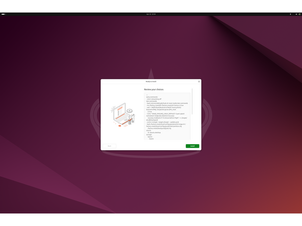 Power on the laptop, once you are past the Framework Splash screen, select the Restore Ubuntu to factory state option.