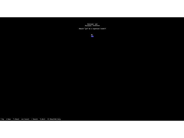 Back out of the "Kernels" menu and enter the Hostname menu. This is where the name the computer uses to identify itself on the network is set. It is usually safest to limit this to alphanumeric characters.
