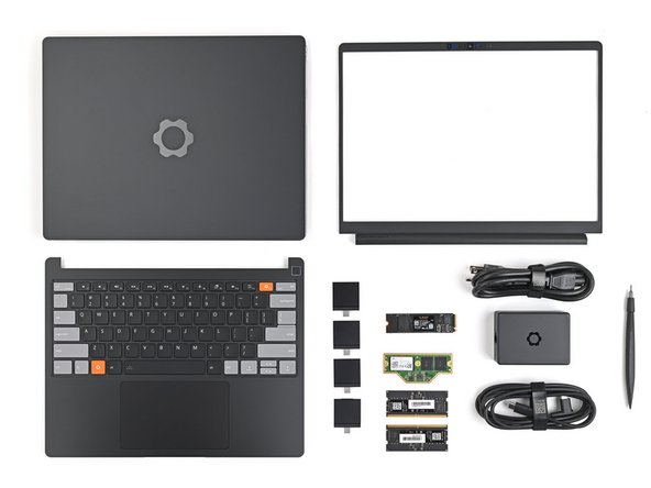 Framework Laptop Chassis with pre-installed Mainboard.