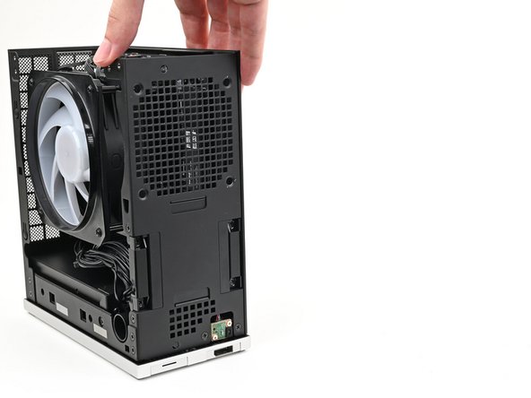 Rotate the Desktop so it sits upright.