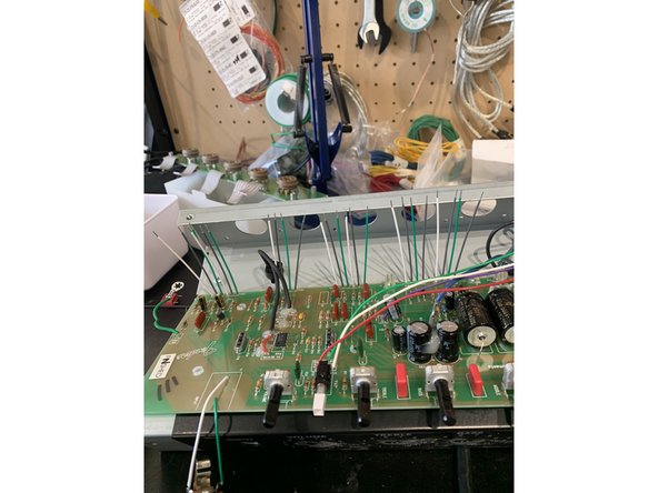 Install 3&quot; pre stripped wires a few  at a time where the ribbon cable  had been  connected to the main PCB