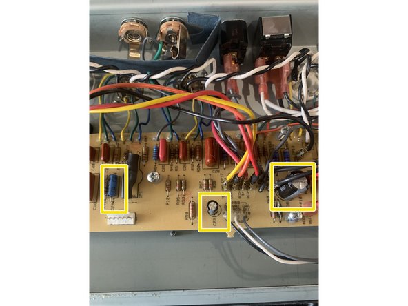 To install the capacitors with the correct polarity the circuit board will have a &quot;+&quot; sign on it closest to where the positive lead of the cap should be installed