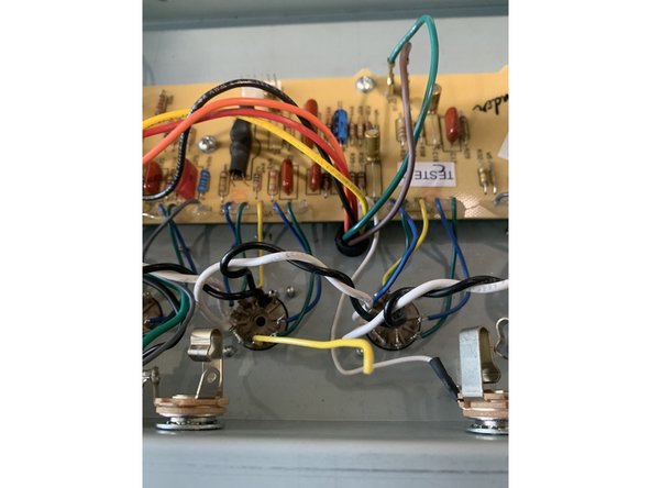 At V5 remove the wire marked 3 from the PCB to  pin 3 of V5