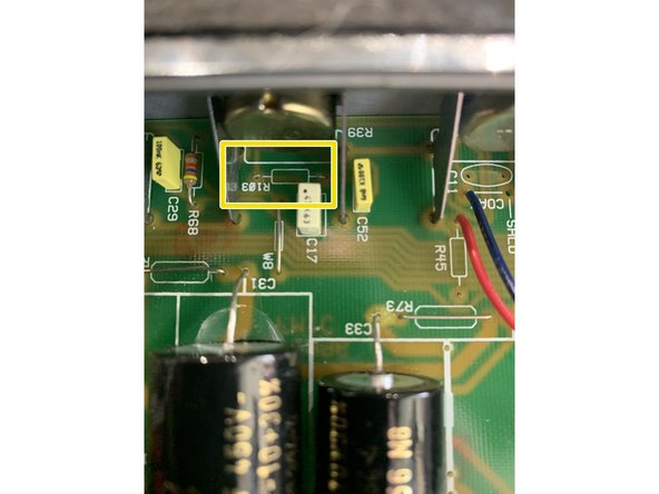 Remove  R103 just under  the Reverb  pot.