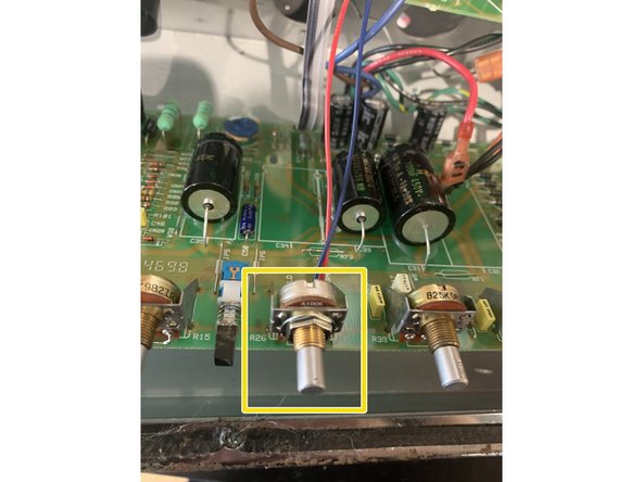 Install the 100k  audio pot and assembly   at R26