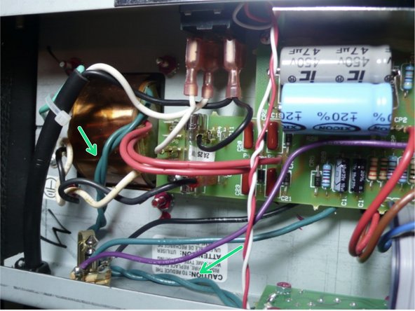 Proper lead dress is critical to reducing noise and oscillation in an amp. AC lines carry 60 cycle hum. This is reduced when the lead pairs are twisted together creating a shield. Avoid running lead pairs parallel to each other, if possible lines should cross at a 90 degree angle.