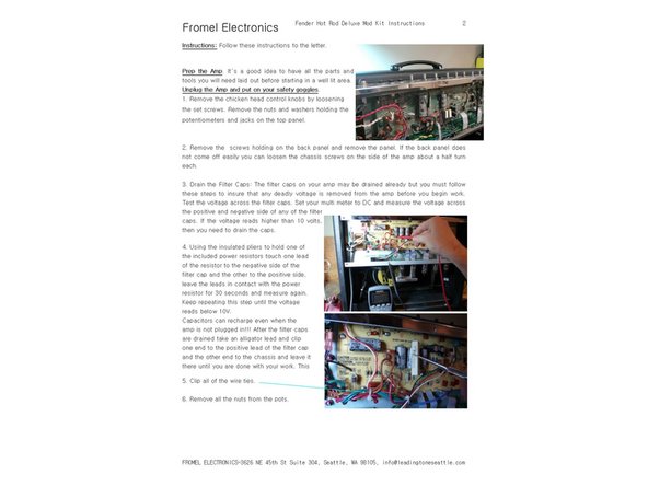 With the amp off and unplugged check to see if your caps are charged, set your multi-meter to DC and measure the voltage at the positive side of the filter cap closest to the power switch