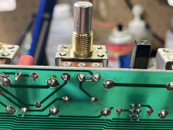 At the Mid Tone Pot, bridge pins 2 and 3 which are the holes closest to the Power and Standby Switch. Use part of a lead clipped from one of the components already installed. I like to bridge the pins on the solder side of the board