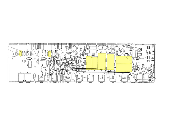 The circuit board will have a “+” sign closest to the hole where the positive lead of the cap goes. The axial caps have an indented ring on the positive side and a “-” sign in an arrow pointing to the neg- ative side. For radial caps the longer lead is the positive side and there is a “-” sign in a band closest to the negative terminal