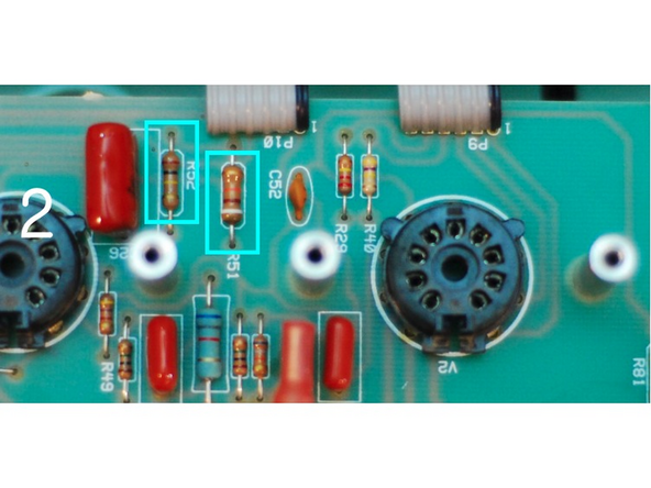 1: Remove the Power Resistors R85 and R86