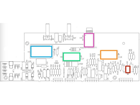 The following parts are polarized and must be inserted correctly. Positive to positive, negative to negative. On axial caps the dent indicates the positive side. On radial caps the positive lead is longer and the negative side has a black stripe. The PCB has indicators for +.