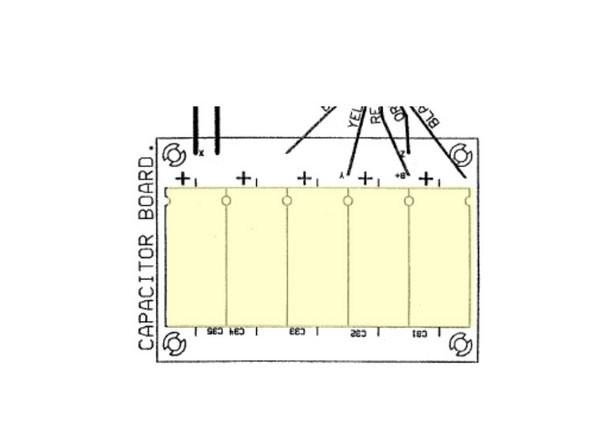 Replace  the  22/500  caps,  minding  polarity.
