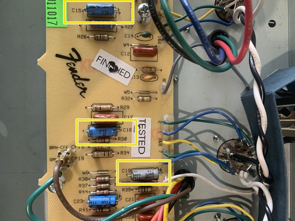 All of the capacitors on the next two steps need to be installed with the correct polarity. Failure to do this could cause dangerous and catastrophic results