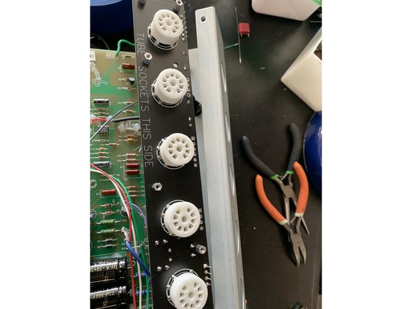 Follow the wiring diagram on the tube board for V1 - see photo. All the other wire connections are 1:1 from the main pcb to the tube pcb.