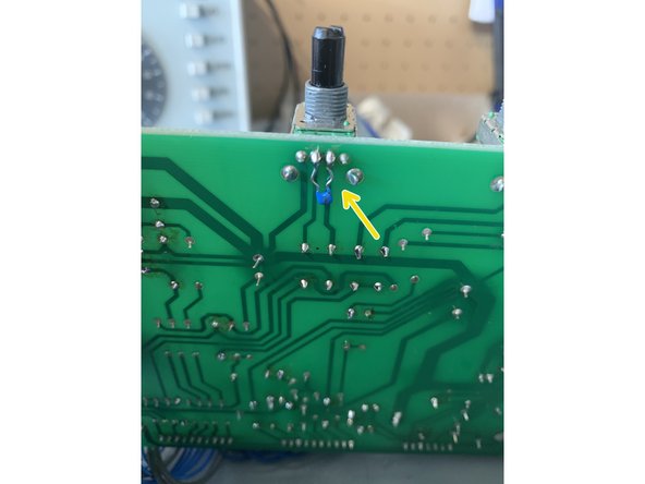 Install 100pf cap on the middle pins( 2 &amp; 3) of the volume pot.