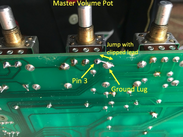 If you want to use your Master Volume control to work with both the Volume control as well as the Drive control, simply perform the following mod