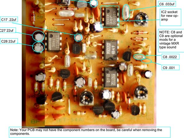 Boss BF-2 HF-2 and BF-2B Mod Kit - fromelelectronics