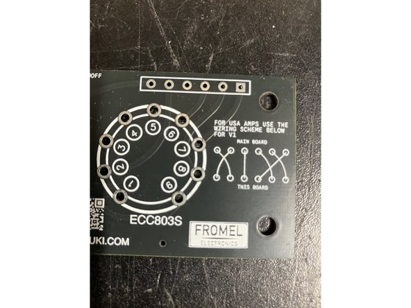 Install the 4&quot; wire from the V2 side of R10  to P1 on the tube PCB in the same manner as the groups of wires you installed earlier