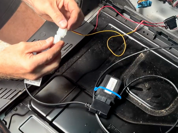 Connect the GO device to the HRN-CW03K3 harness.