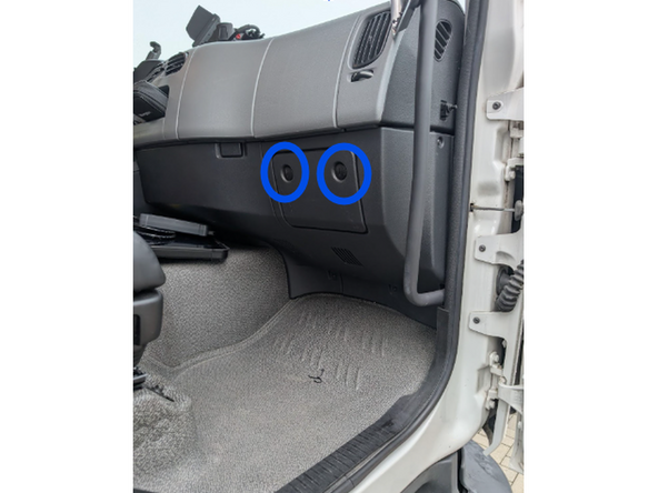 Locate the fuse box on the passenger side.