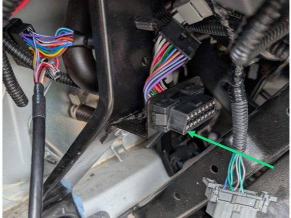 Using the correct adapter mount the harness back into the OBD bracket.