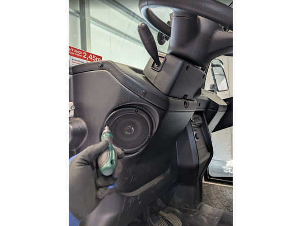 Secure all wiring with cable ties inside the dashboard.