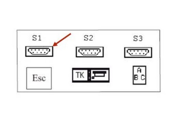 Once the password is validated, press the arrows pointing up or down to navigate between screens. Go to S1 Serial Port 1 configuration and make sure this is the configuration: