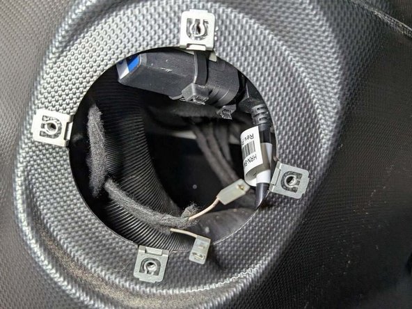 Use at least 2 cable ties to secure the GO device inside the dashboard