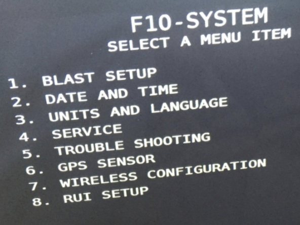 Plug a keyboard into the USB port on the control head.