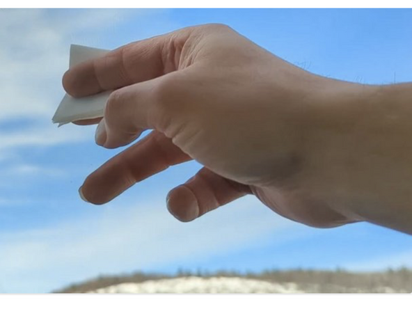 Clean the windscreen with the provided wipes.