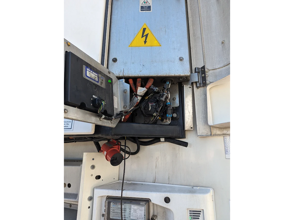 Locate the unit’s HMI and access to its rear part.