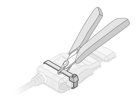 The IOX-CLAMP comes with a termination shunt installed in the expansion port. If you need to install more than one IOX in a daisy chain, you must remove the shunt from each device in the line, except for the last IOX connected.