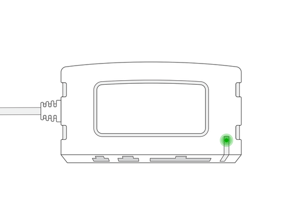 The IOX-COLD must be configured using MyInstall before verifying the LED status.