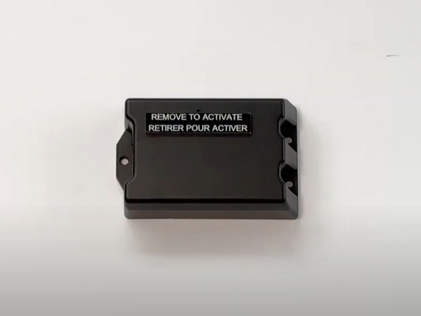 Activate the device by removing the magnetic strip.