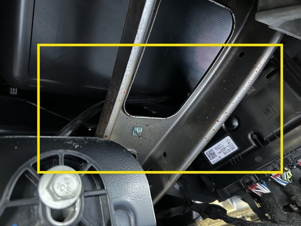 Ensure to route the HRN-BS16S5 extension harness on top of the bracket above the steering shaft to avoid any moving parts.