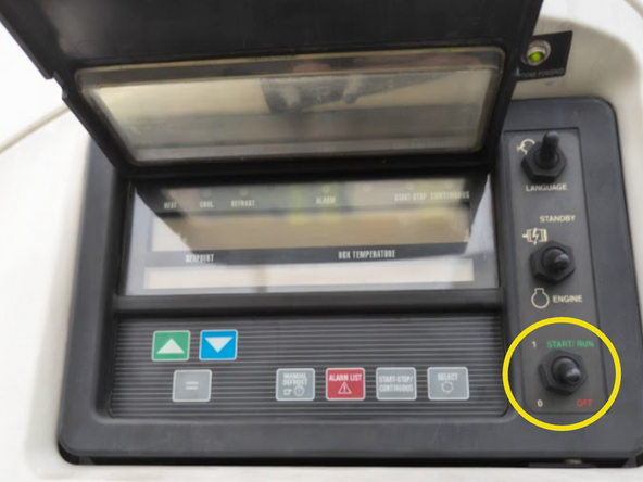 YELLOW Ignition Wire - The ignition wire must be connected to the refrigeration unit controller ignition source.