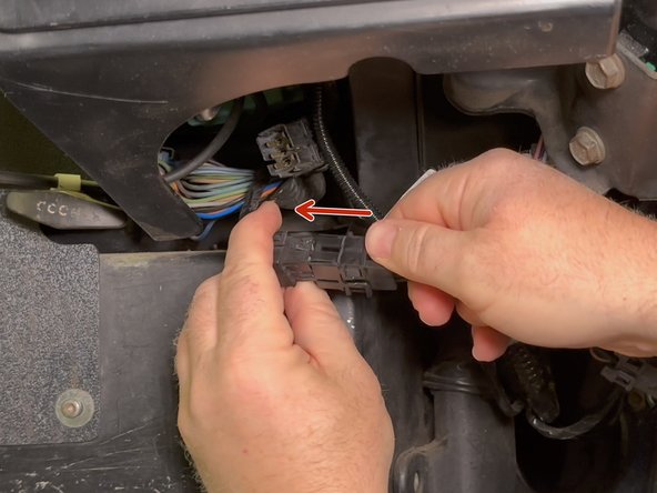 Connect the HRN-CL06T4U Harness to the ECM connectors.