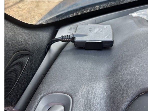 Route the IOX-NFCREAD harness through the  A-pillar up to the dashboard.