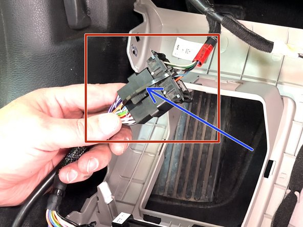 Plug the female connector from the T-harness into the OEM OBDII connector.