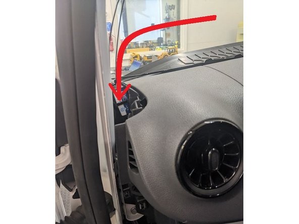 Route the T-harness up to the bottom of the A-Pillar .
