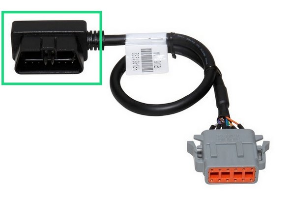 Connect the HRN-RS12S2 harness to the diagnostic port.
