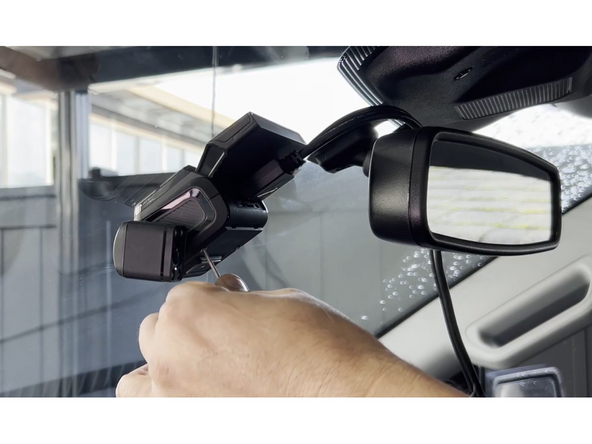 Use the Allen key to tighten the screws and fix the camera angle.