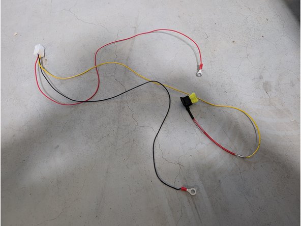 Prepare the 3 wire harness HRN-CW03K3-A with the fuse tap and ring terminals.