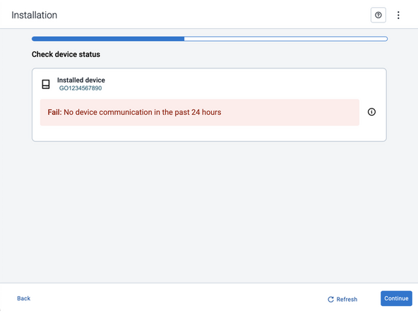 Pass – The device has successfully communicated with the network in the last 24 hours.