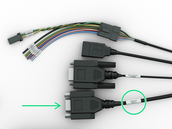 The IOX-WRKS primary port connects (19200 baud) to the serial port on the ACE Ecobiite II with the HRN-FAI cable.