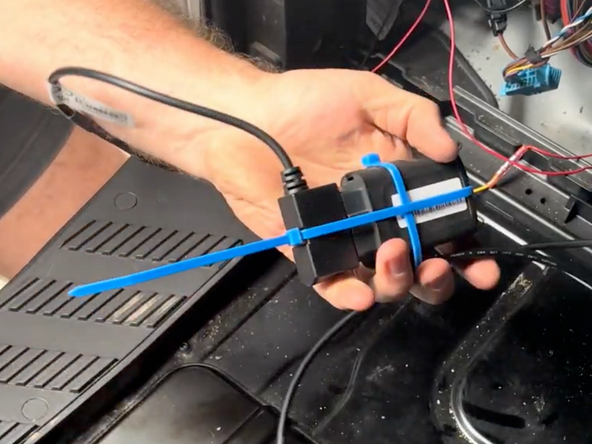 Secure the connection using a cable tie.