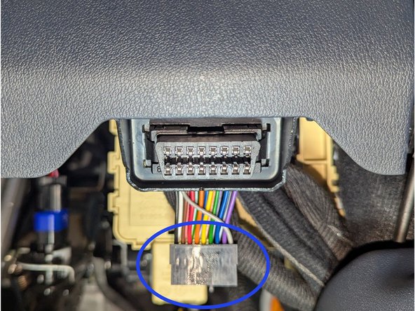Connect the other end of the short harness to the HRN-GS16K2-HD harness.