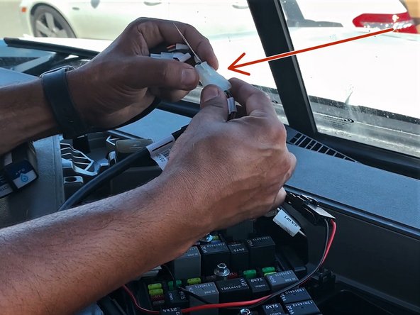 Connect the HRN-CE10K2  to the HRN-CM24Y1  custom harness adapter.