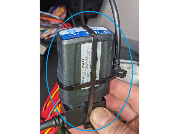 All of the equipment can now be connected and secured with cable ties.